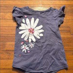 Purple Kids Shirt with Floral Design